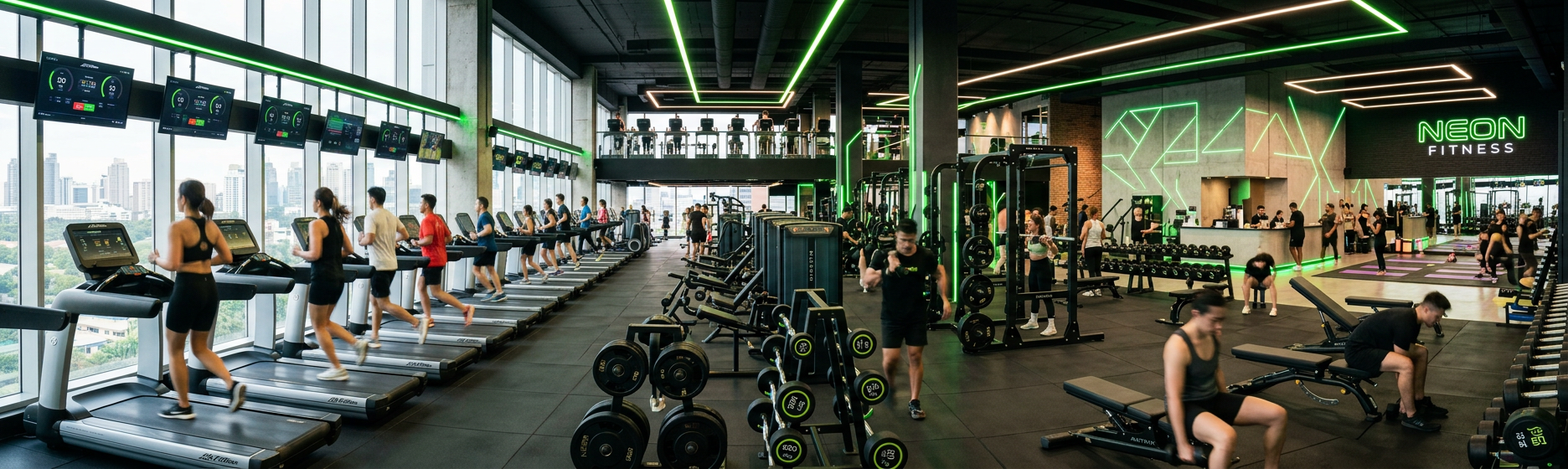 Интерьер фитнес-клуба FitZone