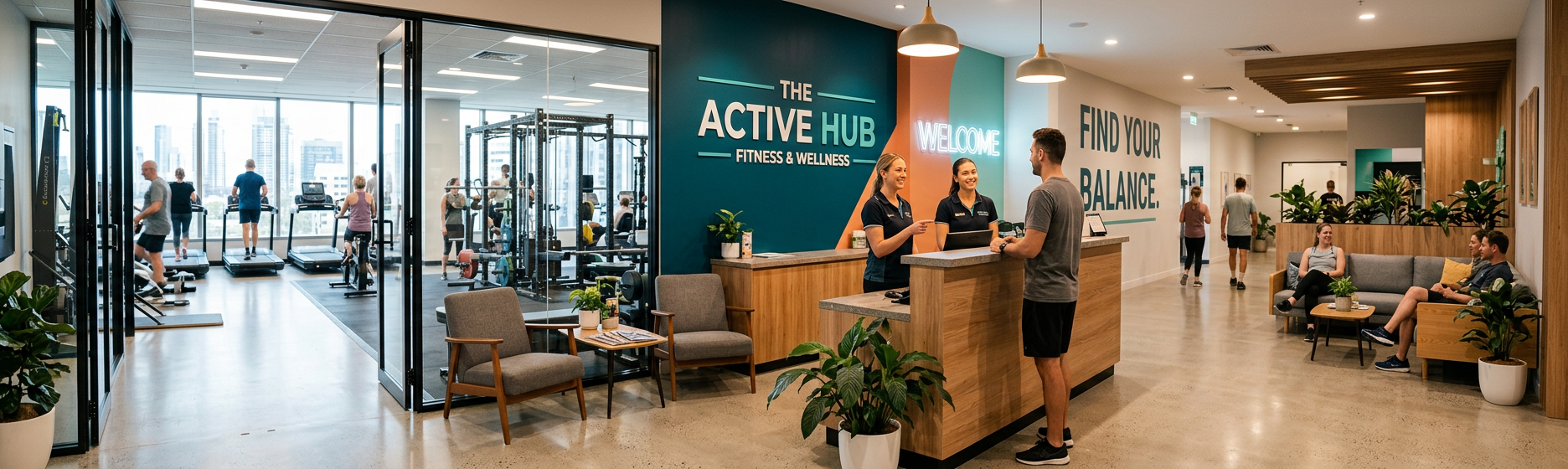 Зона ресепшена FitZone