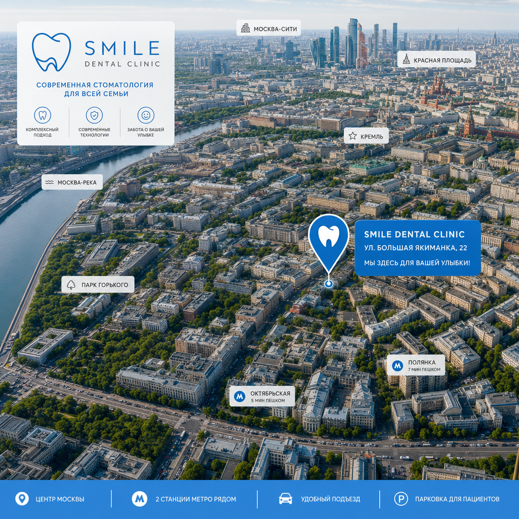 Карта расположения клиники ДентаЛюкс в Москве